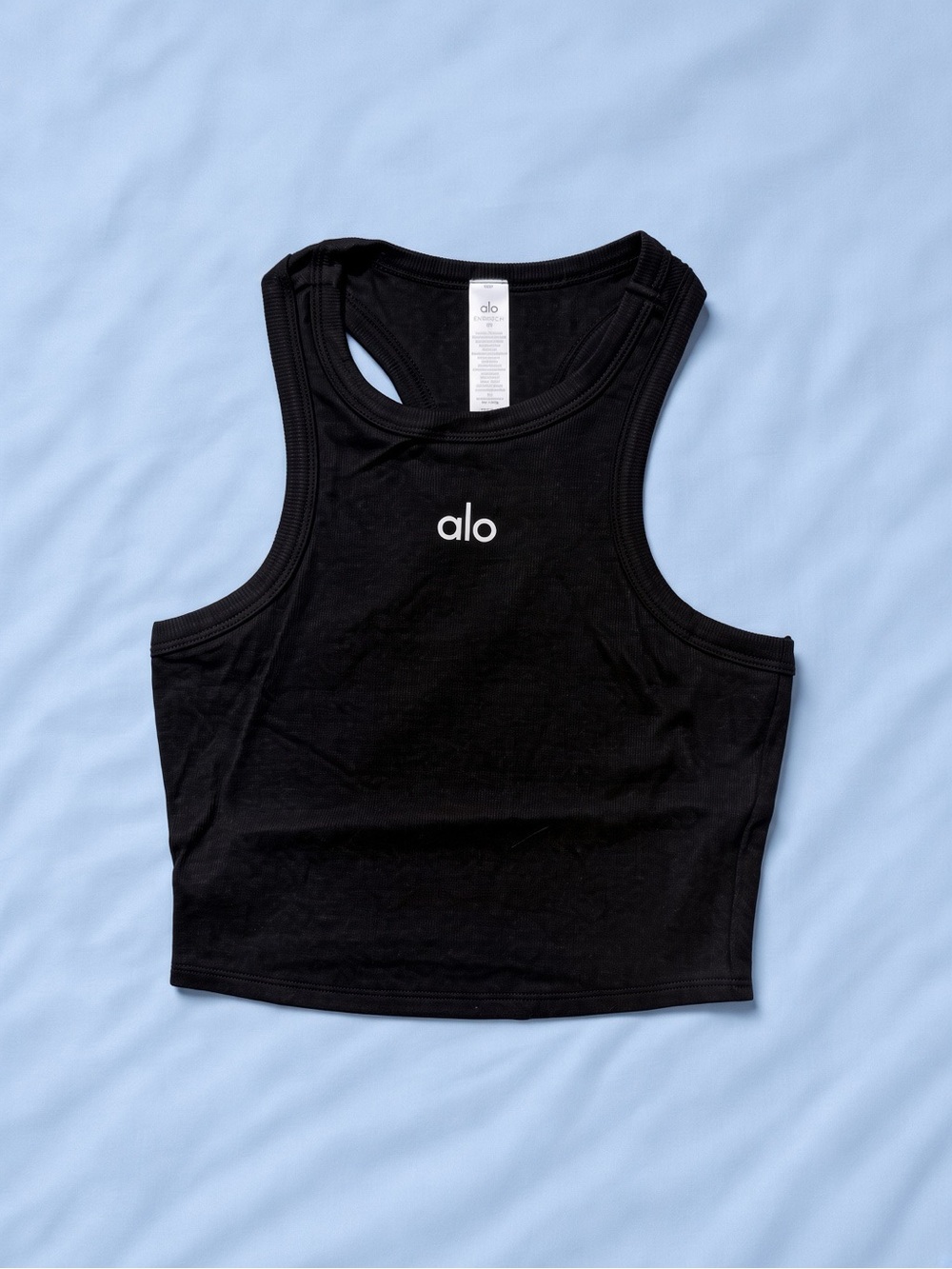 ALO Black Aspire  Crop Tank Size S